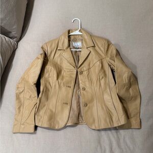 Wilson’s Leather Tan Women's Jacket vintage size Medium